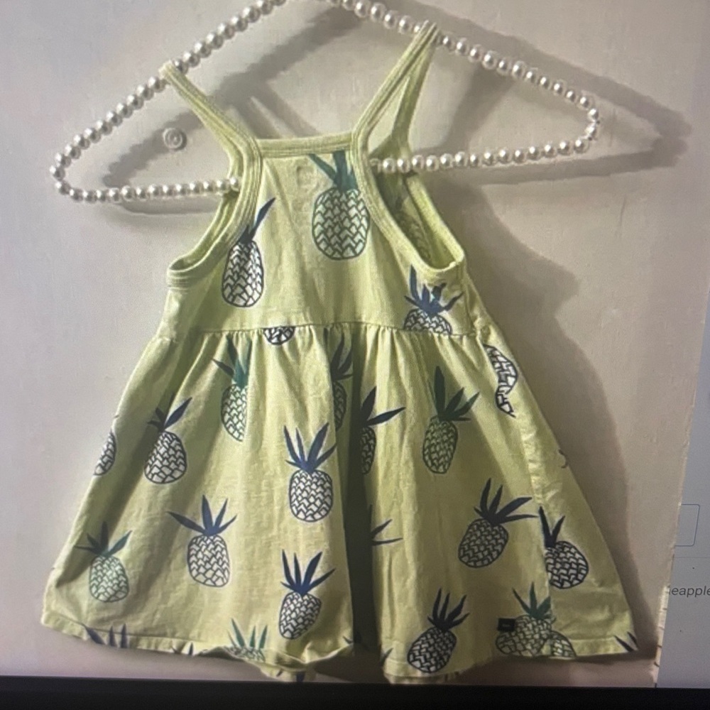 Tea Collection Pineapple Print Trapeze Dress 4 Whimsywear Cottagecore Playful - Picture 2 of 9